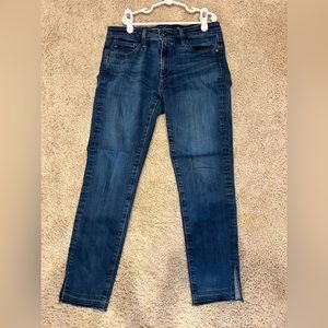 Jeans. Size 26. Mid Rise slim straight capri. Brand is AG